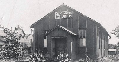 The original wood-frame 15th Avenue Christian Church building around 1910